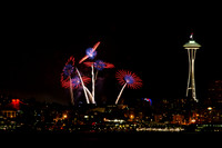 Five Flower-Like Fireworks, Space Needle
